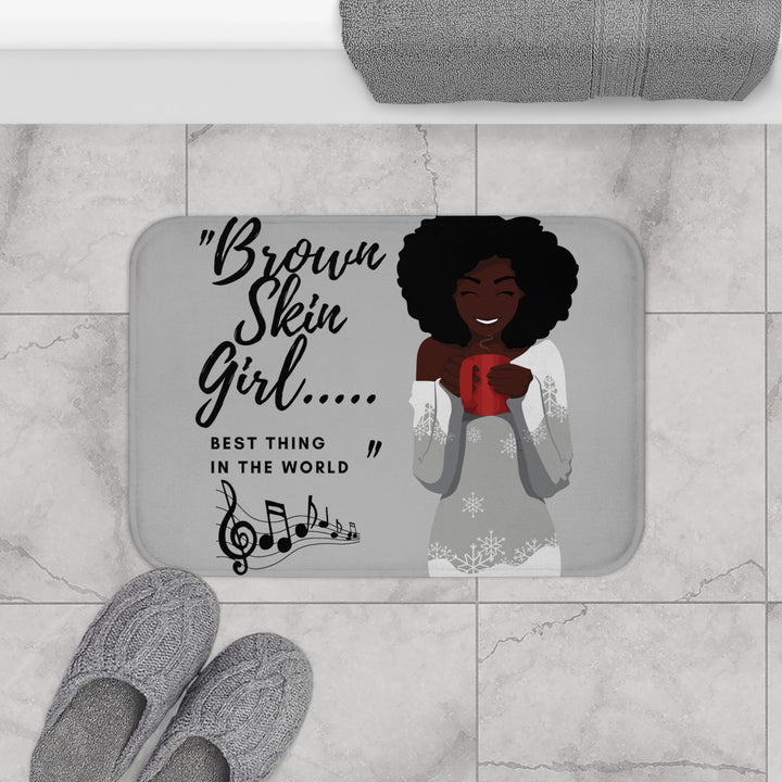 Brown Skin Girl Bath Mat - Beguiling Phenix Boutique