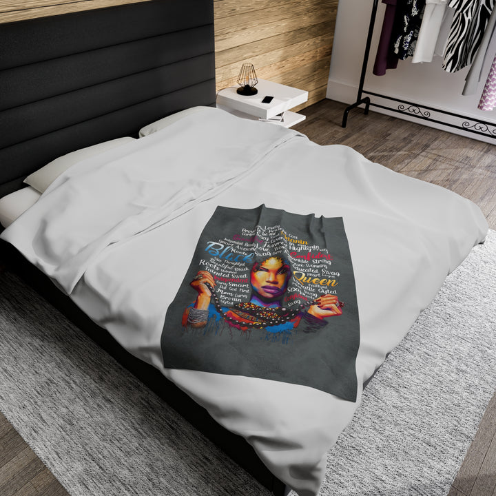 Black Queen Plush Blanket - Beguiling Phenix Boutique