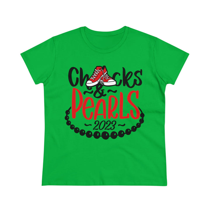 Chucks & Pearls Cotton Tee - Beguiling Phenix Boutique