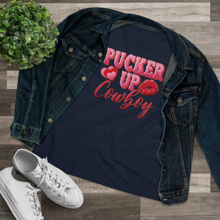 Pucker Up Cowboy Women's Premium Tee - Beguiling Phenix Boutique