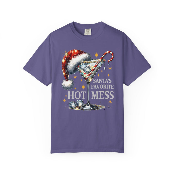 Holiday T-Shirt — "Santa’s Favorite Hot Mess" Christmas Cocktail Tee - Beguiling Phenix Boutique