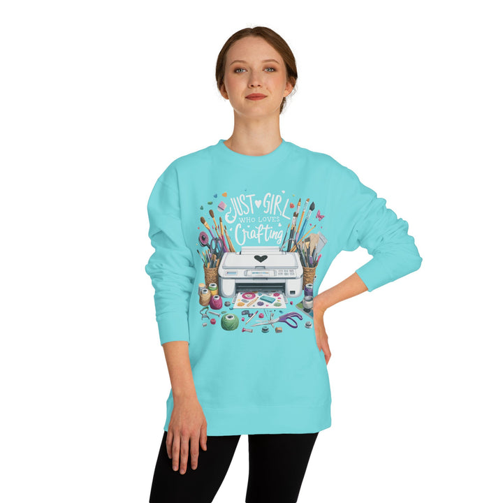 Just a Girl Who Loves Crafting Sweatshirt - Beguiling Phenix Boutique