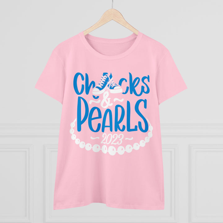 Chucks & Pearls Cotton Tee 2023 - Beguiling Phenix Boutique