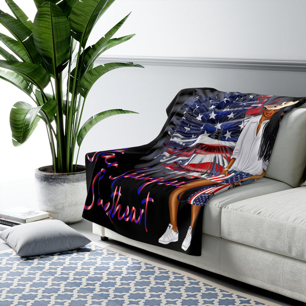 Star Spangled Sweetheart Fleece Blanket - Beguiling Phenix Boutique