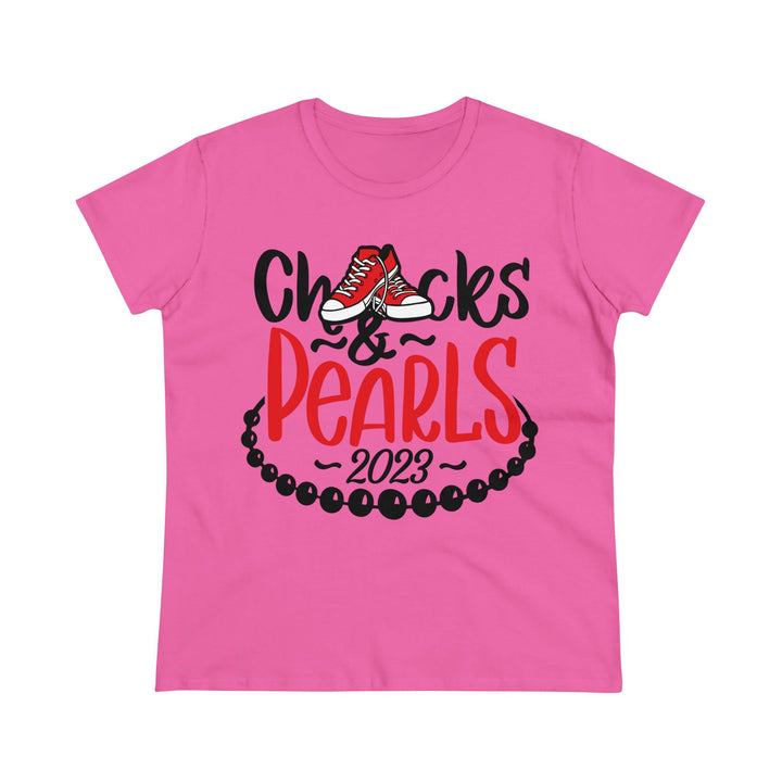 Chucks & Pearls Cotton Tee - Beguiling Phenix Boutique