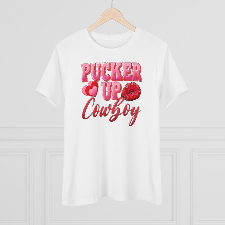 Pucker Up Cowboy Women's Premium Tee - Beguiling Phenix Boutique