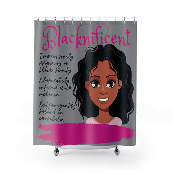 Blacknificent Shower Curtain - Beguiling Phenix Boutique