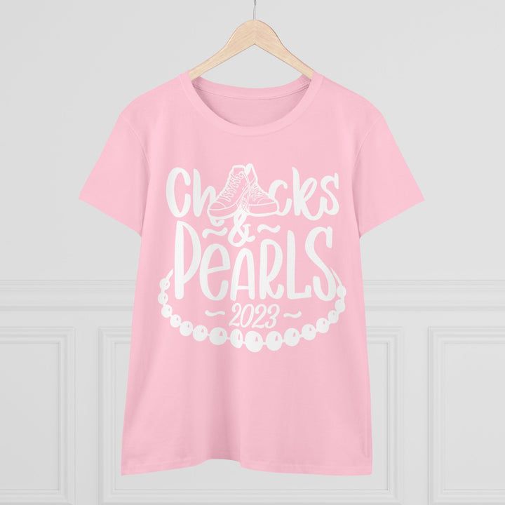 Chucks & Pearls Cotton Tee 2023 - Beguiling Phenix Boutique