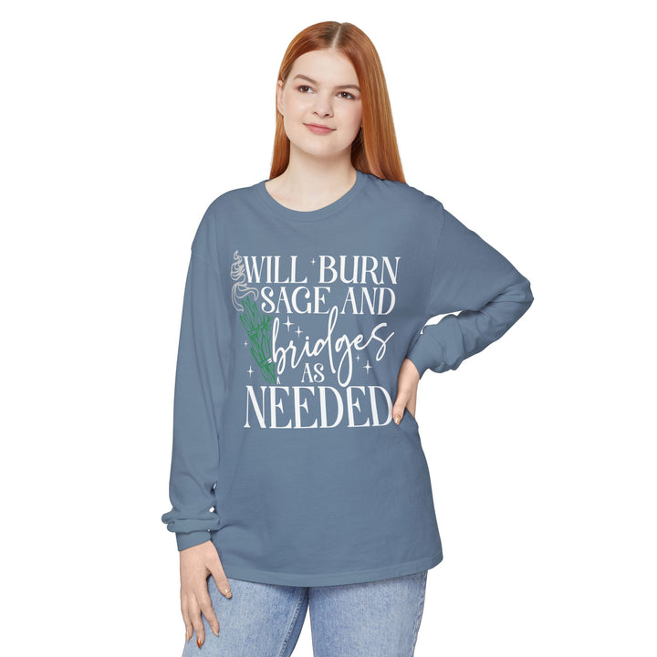 Will Burn Sage & Bridges Long Sleeve Shirt - Beguiling Phenix Boutique