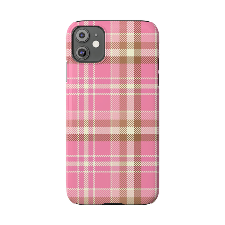 Pink Plaid Slim Phone Case - Beguiling Phenix Boutique