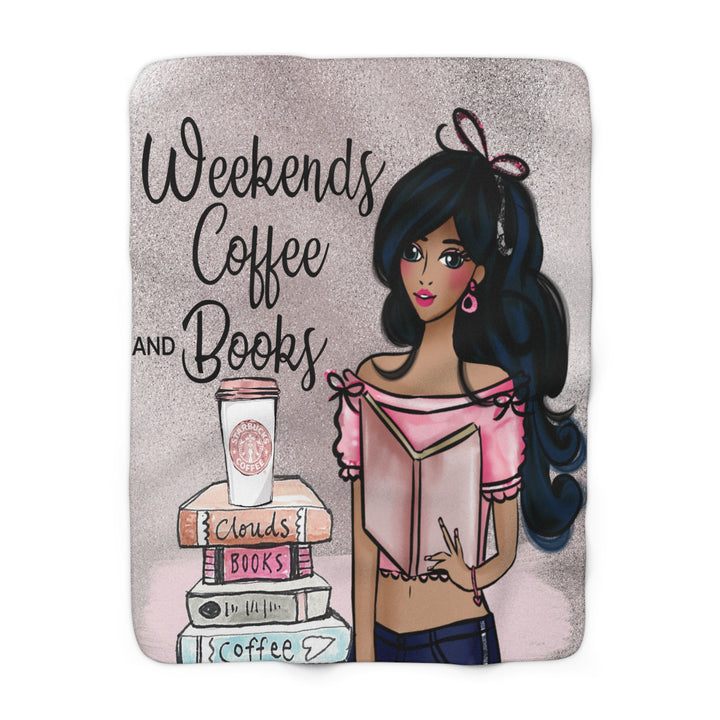 Weekends Coffee and Books Fleece Blanket - Beguiling Phenix Boutique