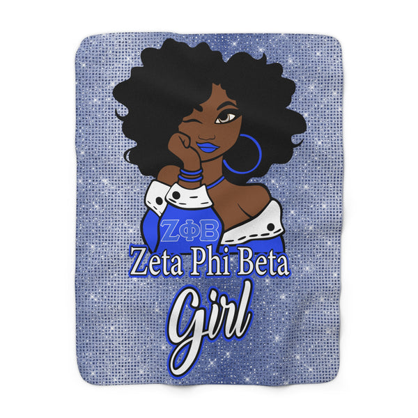 Zeta Phi Beta Fleece Blanket - Beguiling Phenix Boutique