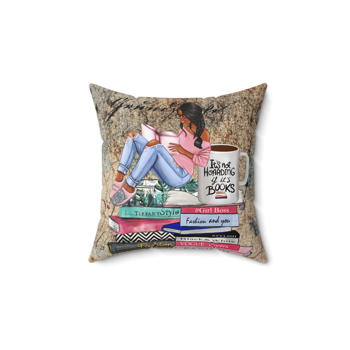 Hoarding Books Faux Suede Throw Pillow - Beguiling Phenix Boutique