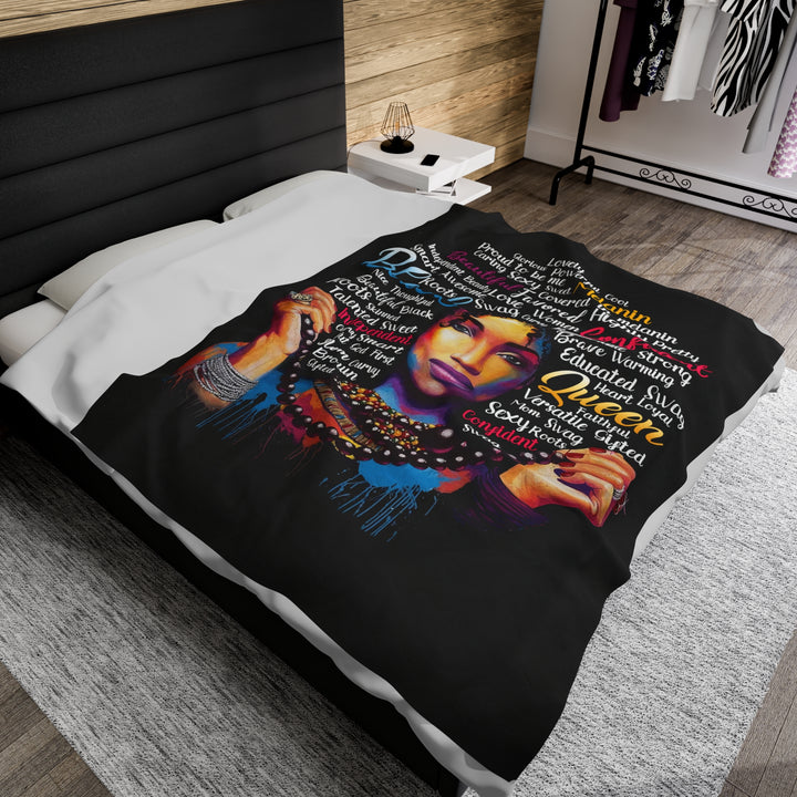 Black Queen Plush Blanket - Beguiling Phenix Boutique