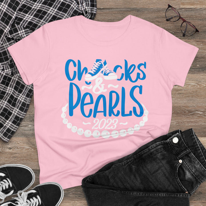 Chucks & Pearls Cotton Tee 2023 - Beguiling Phenix Boutique