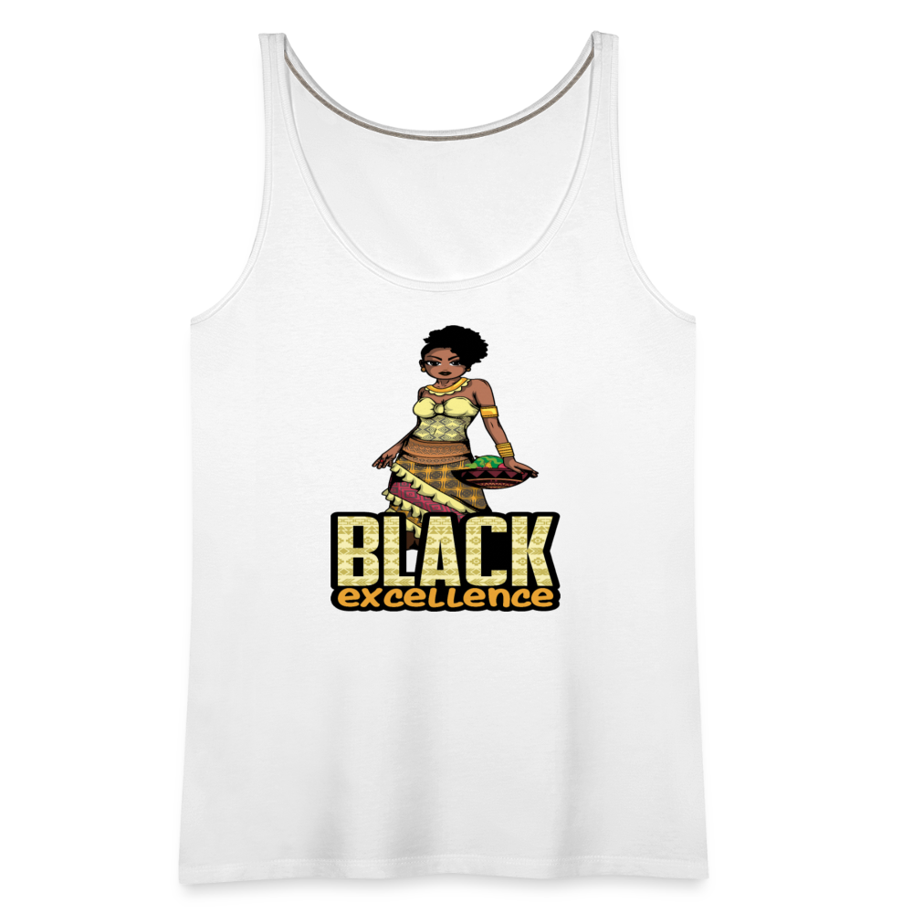 Black Excellence Women’s Premium Tank Top - white