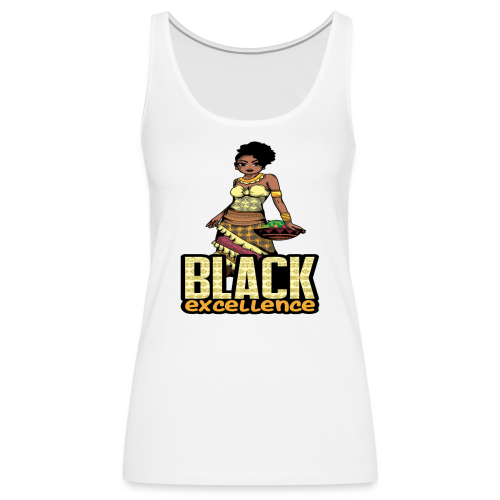 Black Excellence Women’s Premium Tank Top - white