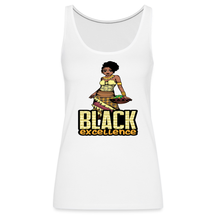 Black Excellence Women’s Premium Tank Top - white