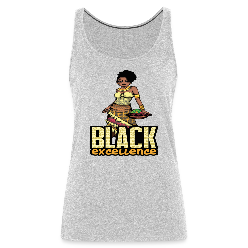Black Excellence Women’s Premium Tank Top - heather gray