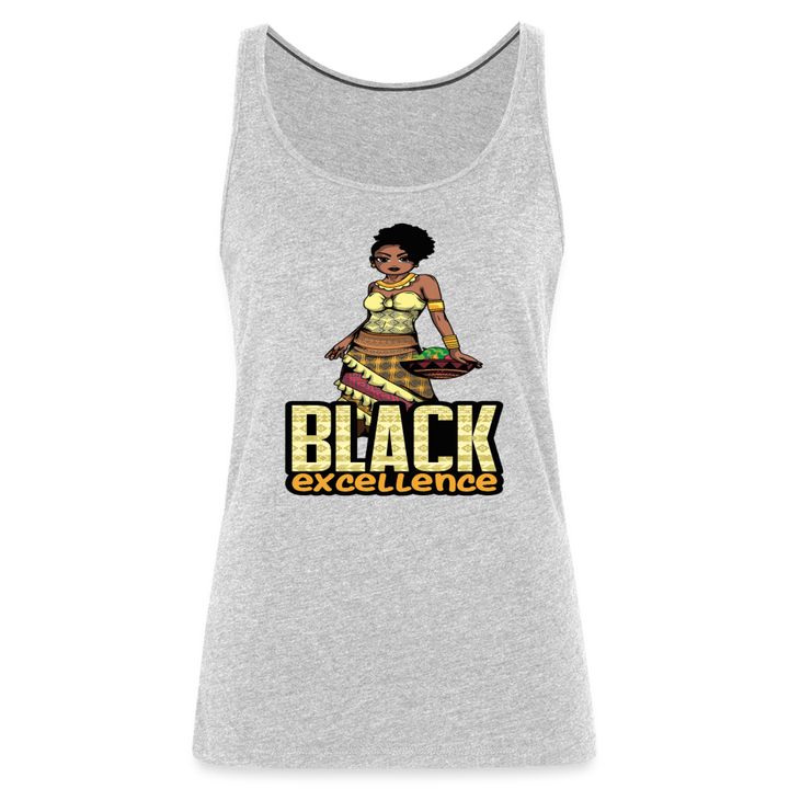 Black Excellence Women’s Premium Tank Top - heather gray