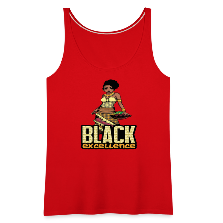 Black Excellence Women’s Premium Tank Top - red