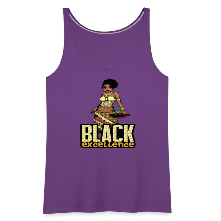 Black Excellence Women’s Premium Tank Top - purple