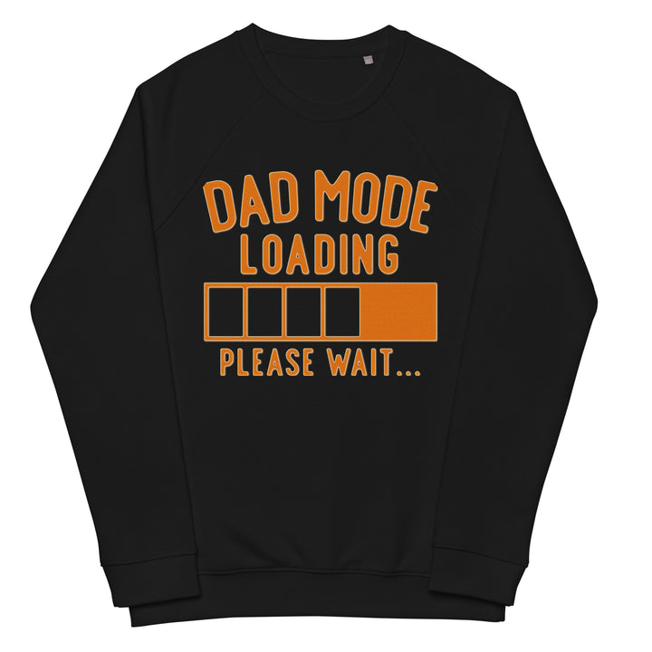 Dad Mode Loading Unisex Organic Raglan Sweatshirt, Beguiling Phenix Boutique