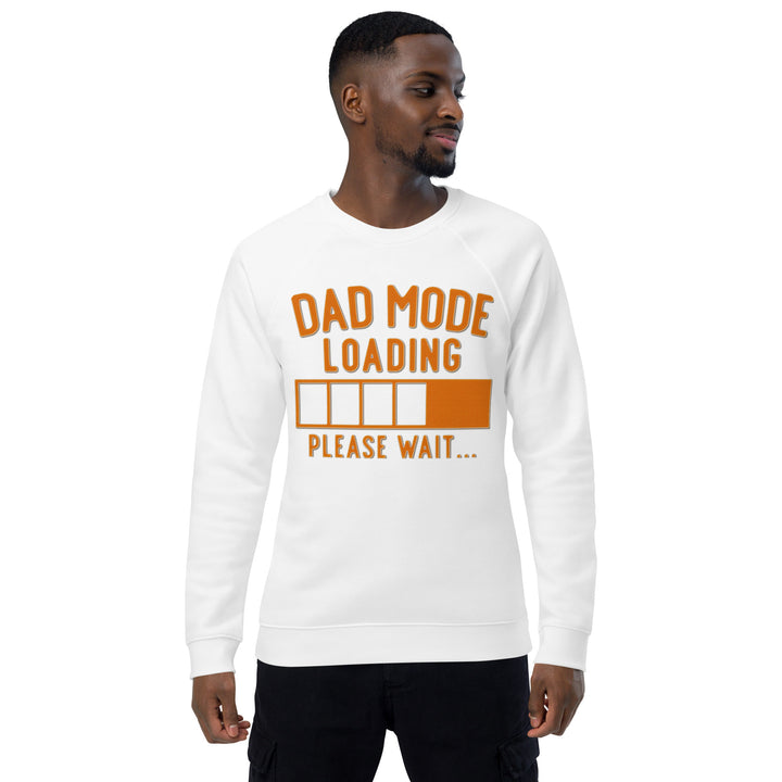 Dad Mode Loading Unisex Organic Raglan Sweatshirt, Beguiling Phenix Boutique