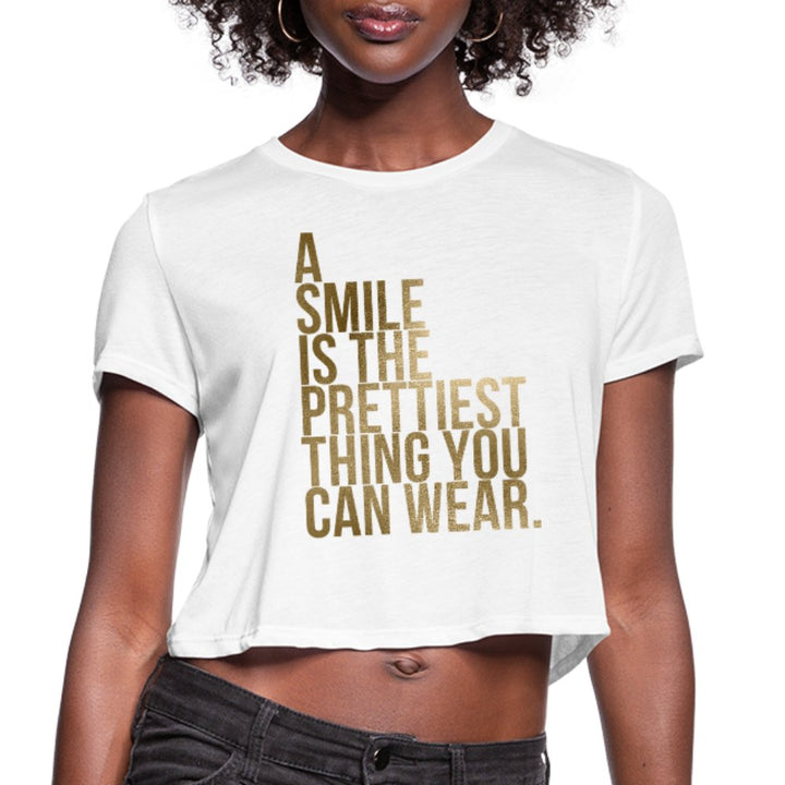 A Smile Is The Prettiest Thing You Can Wear Crop Top - Beguiling Phenix Boutique