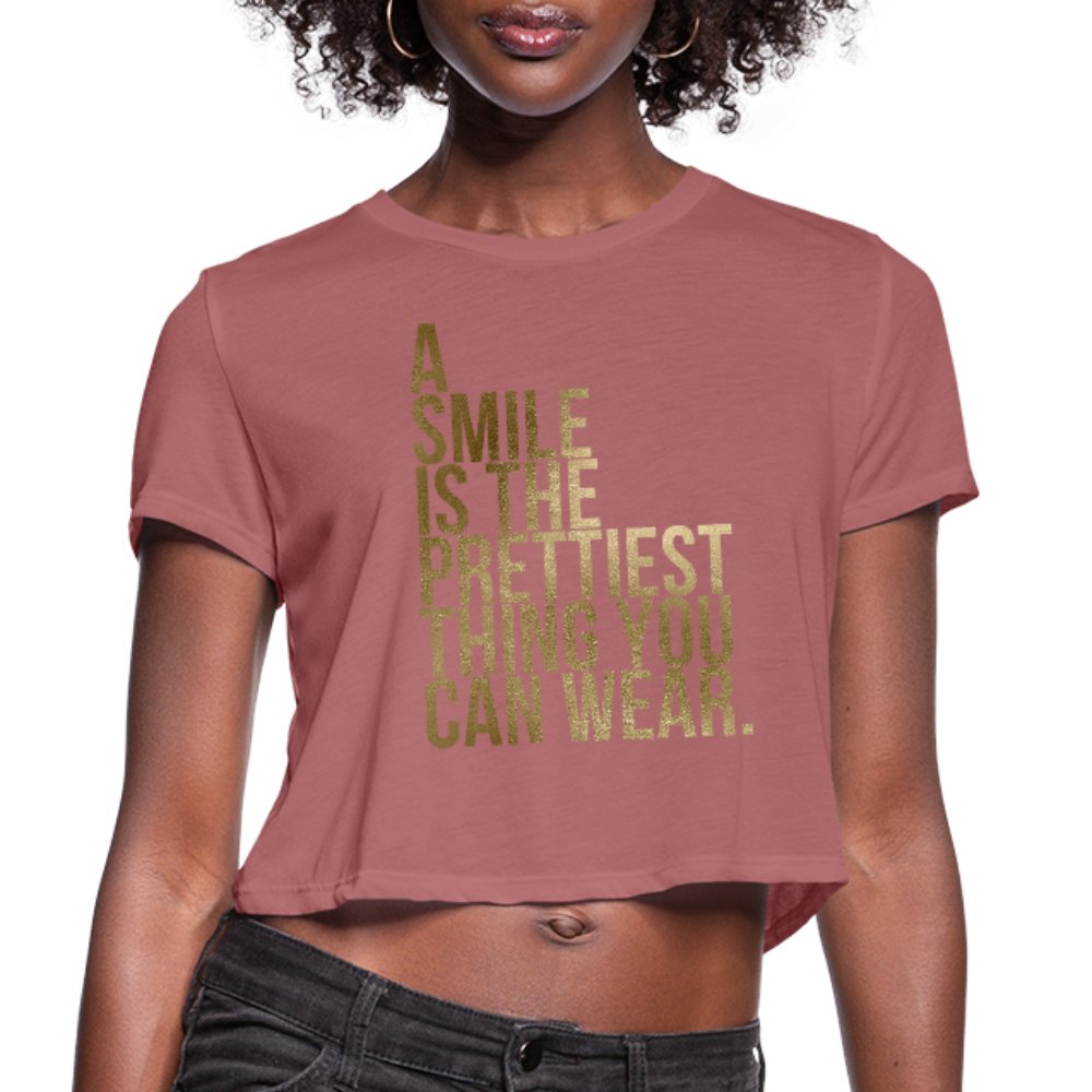 A Smile Is The Prettiest Thing You Can Wear Crop Top - Beguiling Phenix Boutique