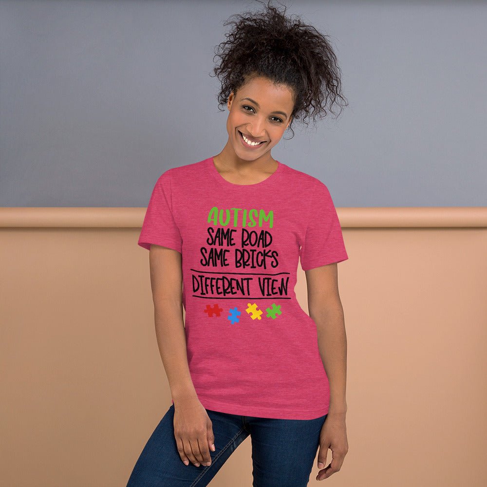 Autism Same Road Same Bricks Different View Unisex Shirt - Beguiling Phenix Boutique