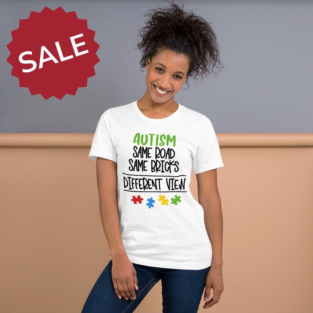 Autism Same Road Same Bricks Different View Unisex Shirt - Beguiling Phenix Boutique