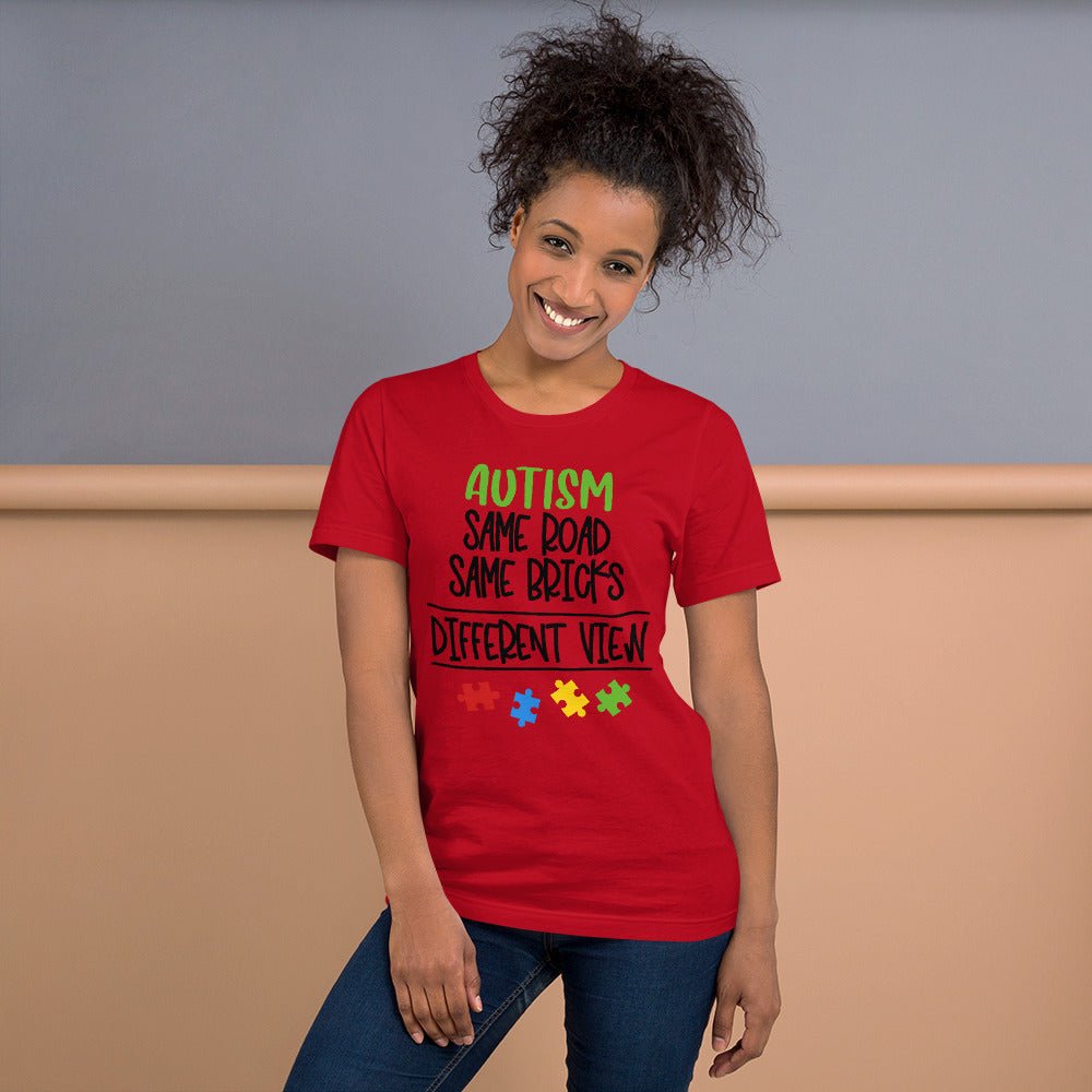 Autism Same Road Same Bricks Different View Unisex Shirt - Beguiling Phenix Boutique