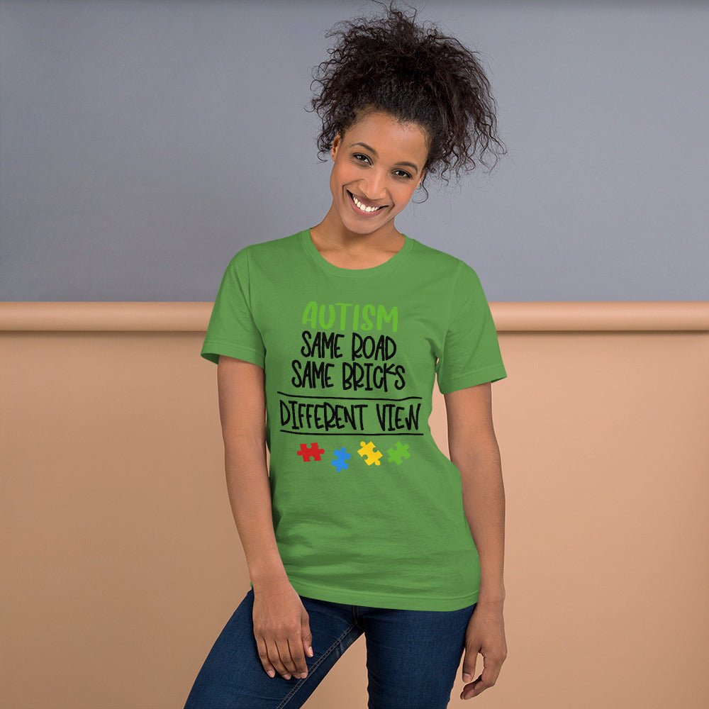 Autism Same Road Same Bricks Different View Unisex Shirt - Beguiling Phenix Boutique