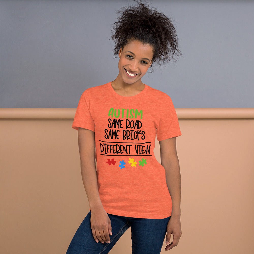 Autism Same Road Same Bricks Different View Unisex Shirt - Beguiling Phenix Boutique