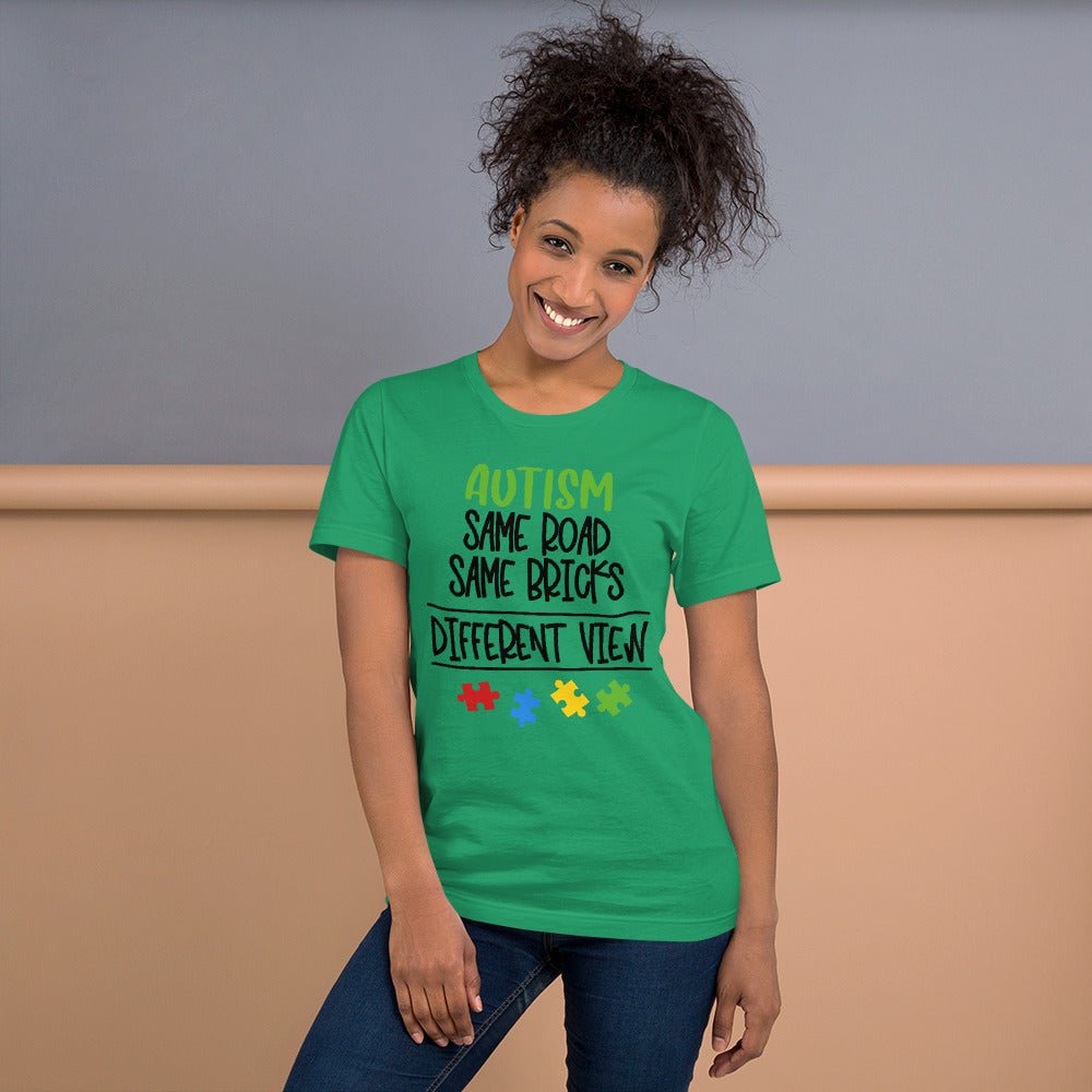 Autism Same Road Same Bricks Different View Unisex Shirt - Beguiling Phenix Boutique