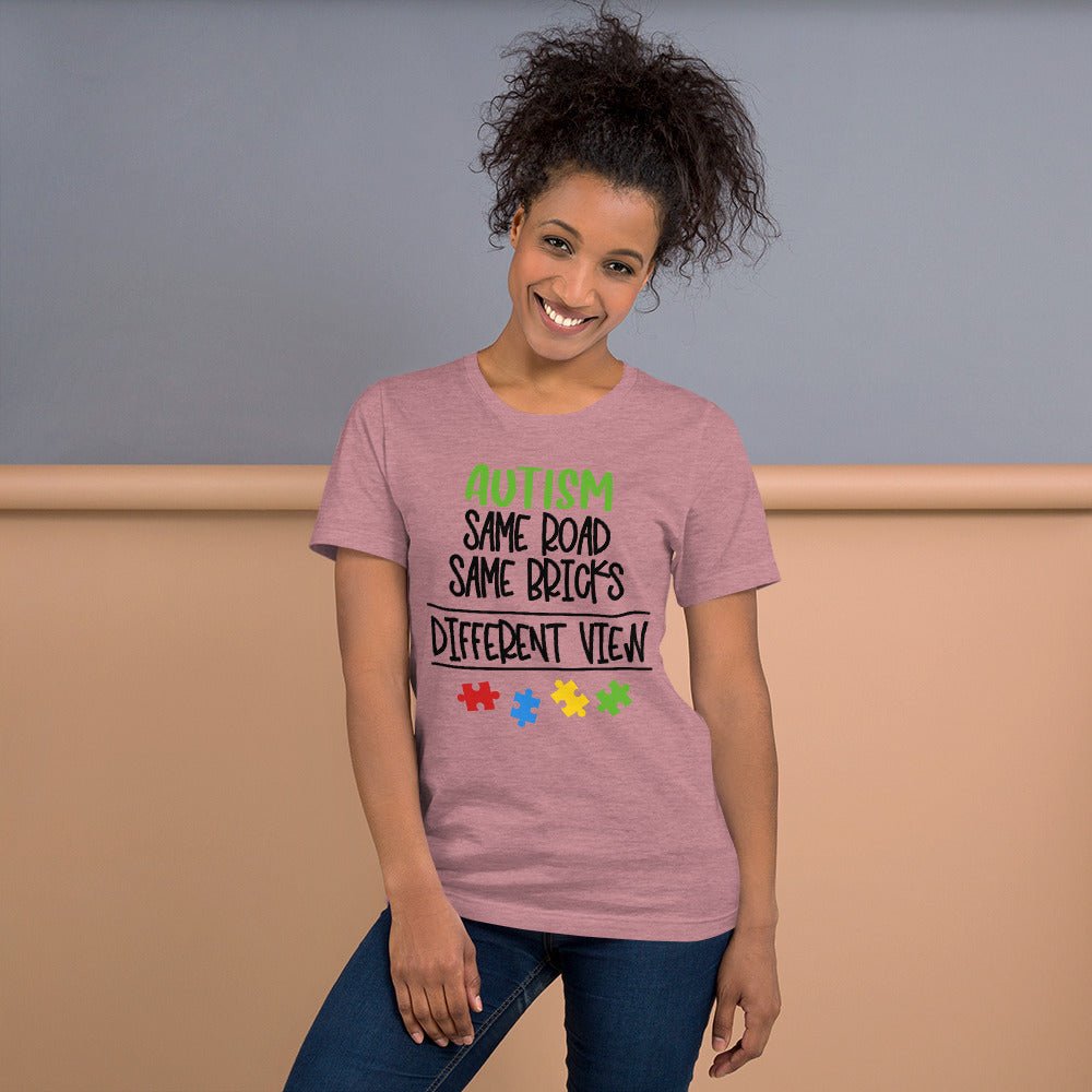 Autism Same Road Same Bricks Different View Unisex Shirt - Beguiling Phenix Boutique