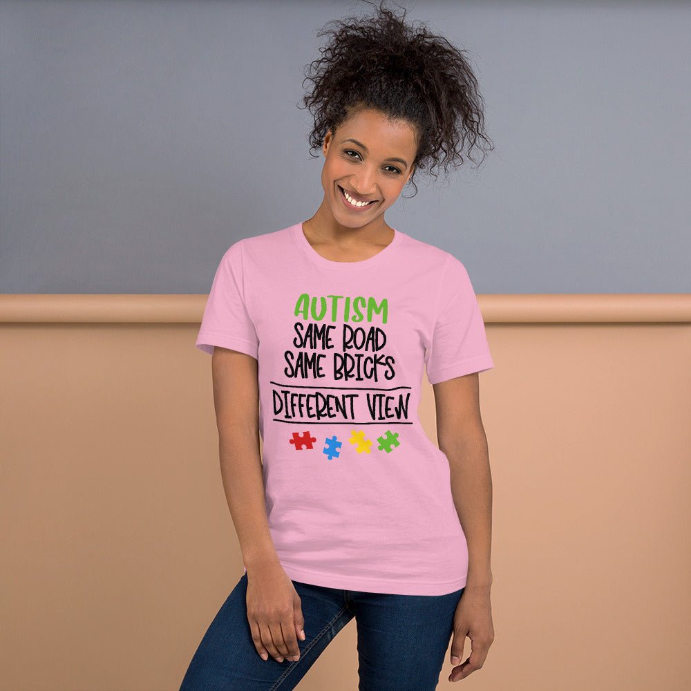 Autism Same Road Same Bricks Different View Unisex Shirt - Beguiling Phenix Boutique