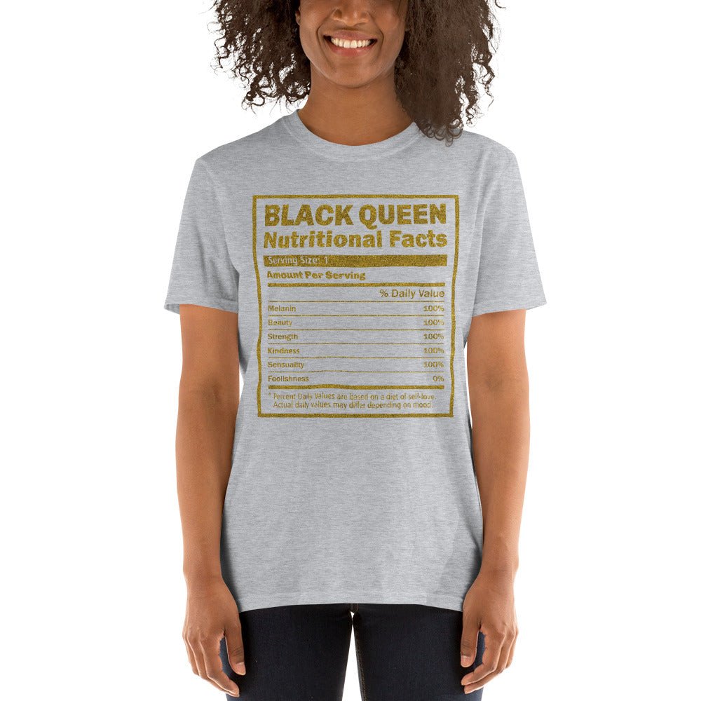 Black Queen Nutritional Facts Shirt - Beguiling Phenix Boutique