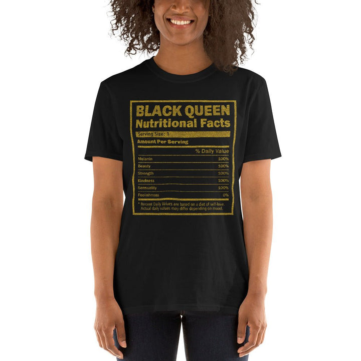 Black Queen Nutritional Facts Shirt - Beguiling Phenix Boutique