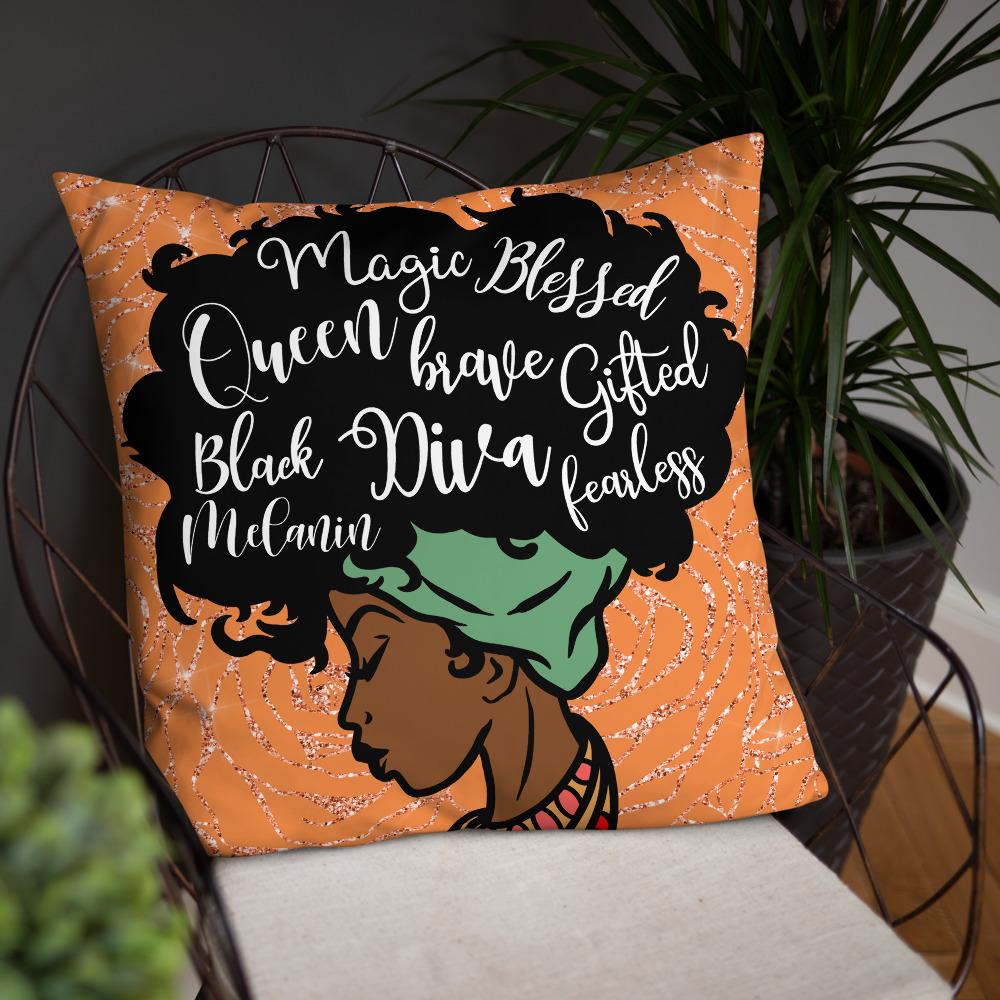 Blessed Queen Throw Pillow - Beguiling Phenix Boutique