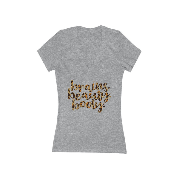 Brains Beauty Booty Deep V-Neck Shirt - Beguiling Phenix Boutique