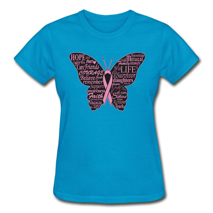 Breast Cancer Awareness Butterfly Shirt - Beguiling Phenix Boutique