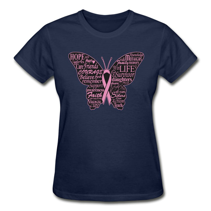 Breast Cancer Awareness Butterfly Shirt - Beguiling Phenix Boutique