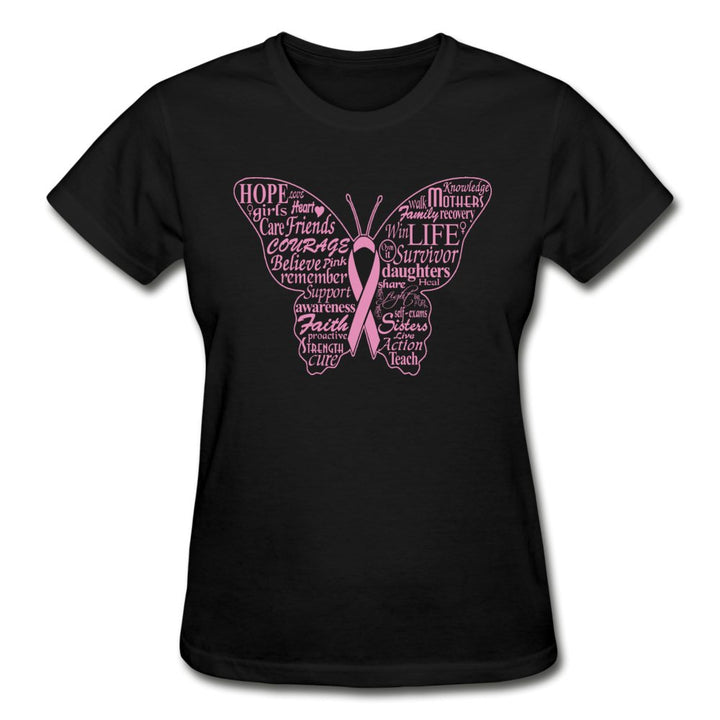 Breast Cancer Awareness Butterfly Shirt - Beguiling Phenix Boutique