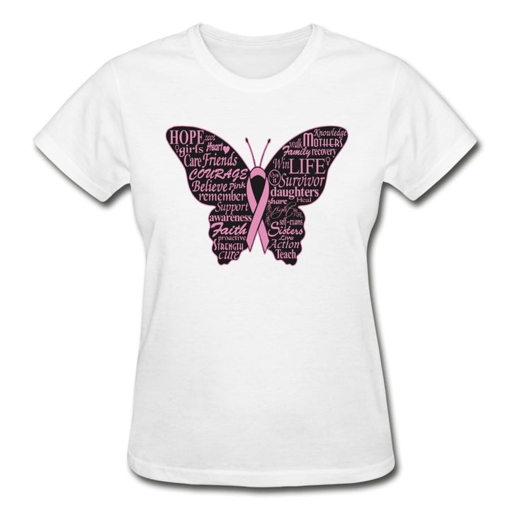 Breast Cancer Awareness Butterfly Shirt - Beguiling Phenix Boutique