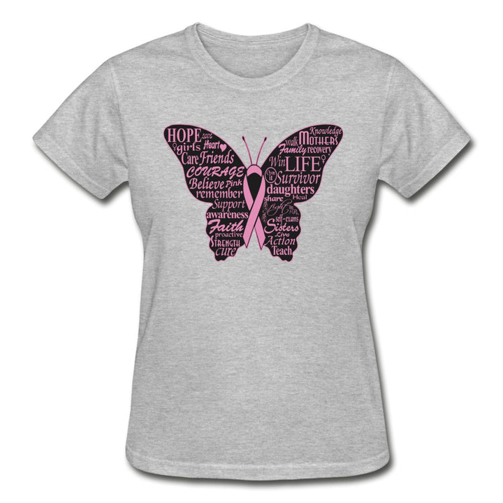 Breast Cancer Awareness Butterfly Shirt - Beguiling Phenix Boutique