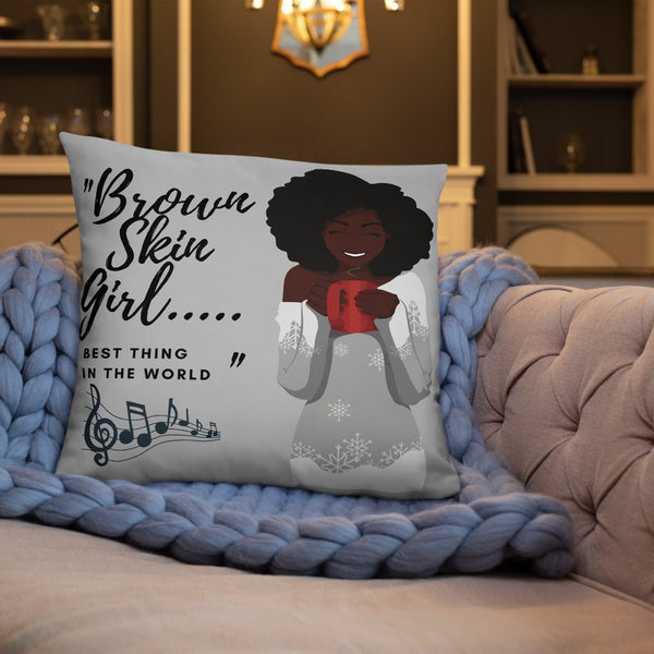 Brown Skin Girl Throw Pillow - Beguiling Phenix Boutique