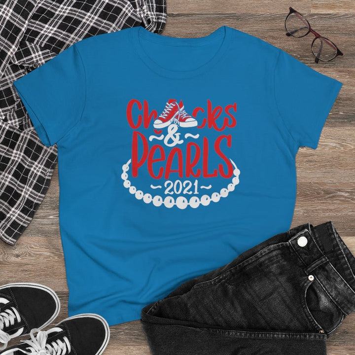 Chucks & Pearls Heavy Cotton Tee - Beguiling Phenix Boutique