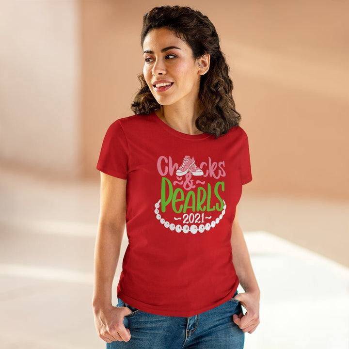 Chucks & Pearls Heavy Cotton Tee - Beguiling Phenix Boutique